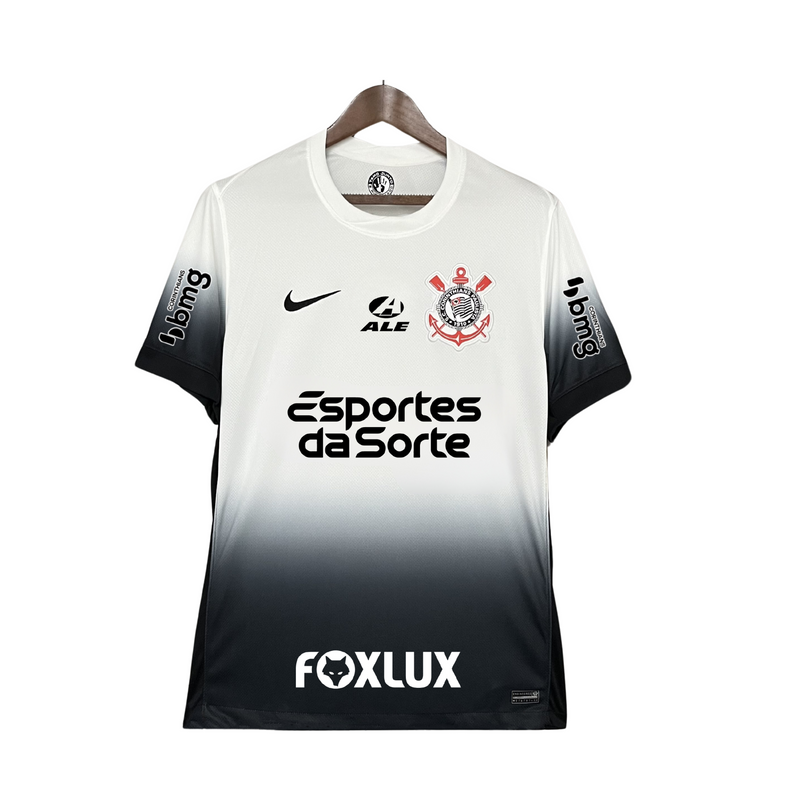 Camisa Corinthians Home + Patrocínio 24/25 - Nike Torcedor Masculina