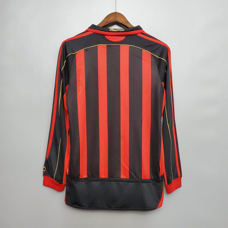 Camisa Milan 06/07 manga longa -  Versão Retro