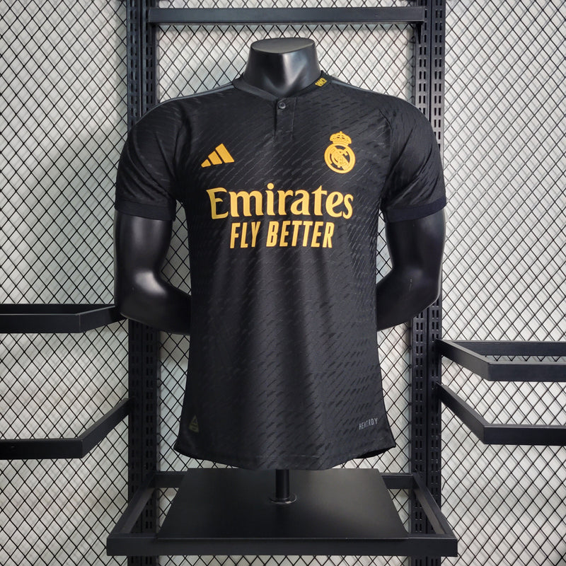 Camisa Real Madrid Away Preta III 23/24 - Versão Jogador Masculina - Pk_imports_01 