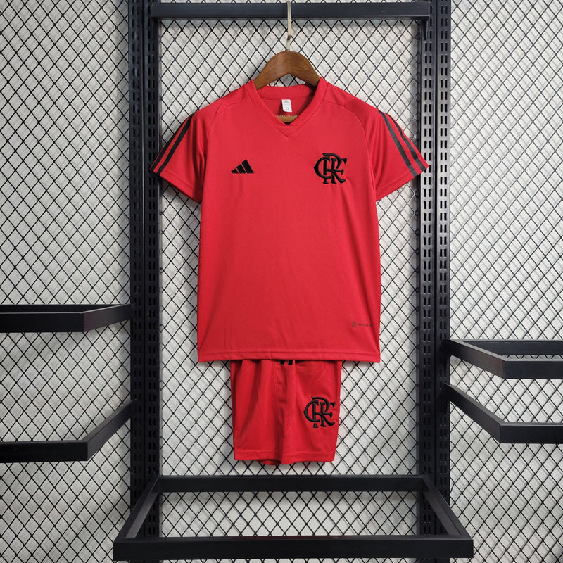 Kit Infantil Flamengo Treino 23/24 - Vermelho - Pk_imports_01 