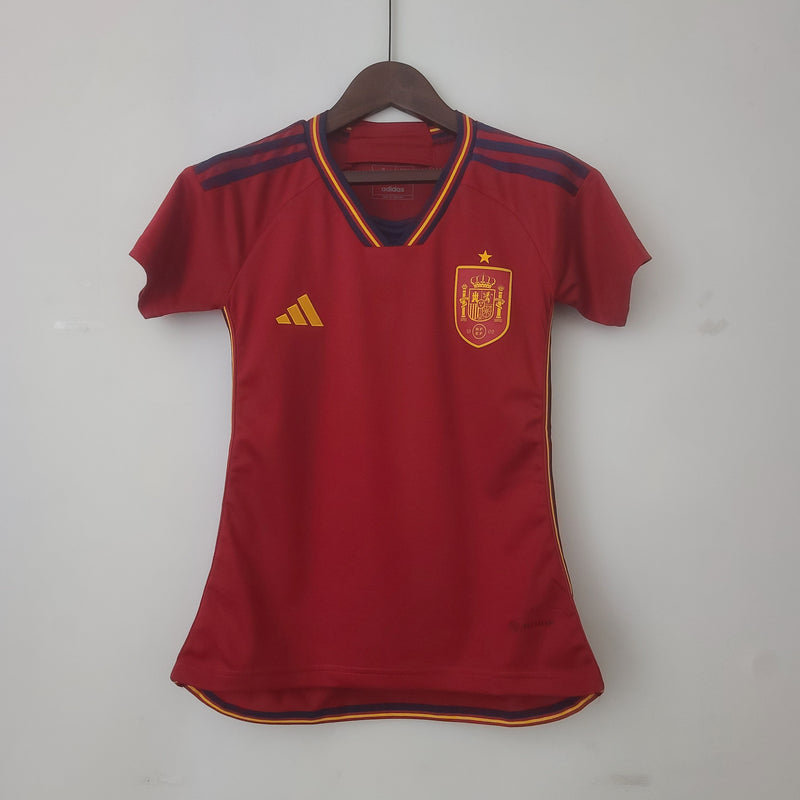 Camisa Espanha Titular 22/23 - Versão Feminina - Pk_imports_01 