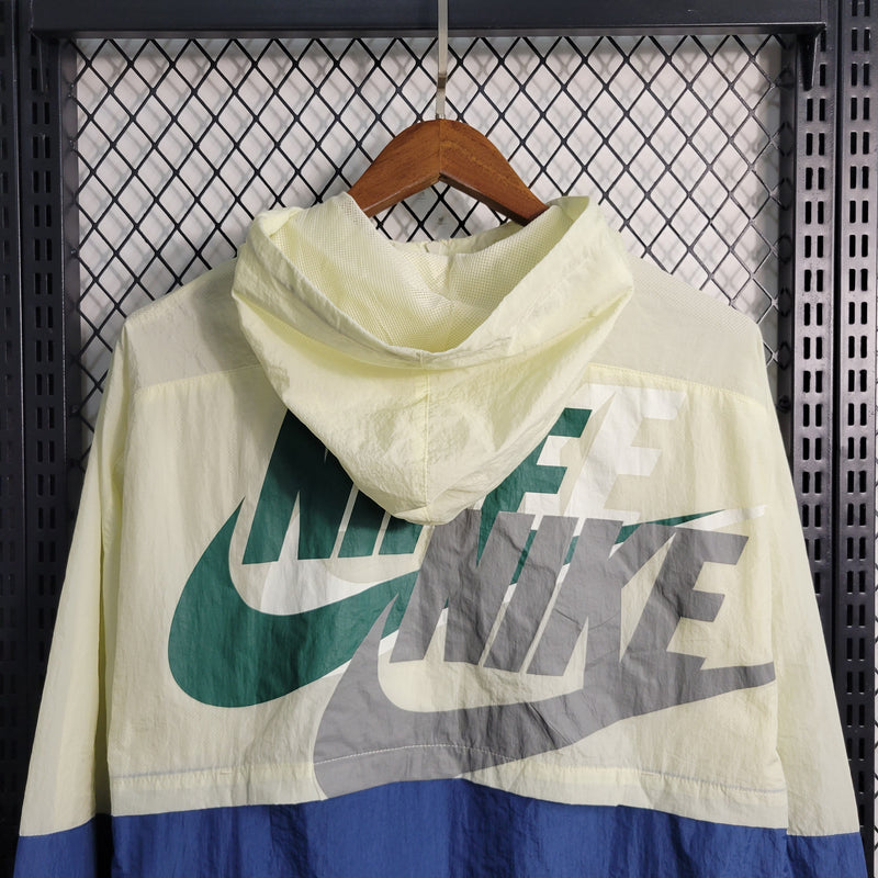 Jaqueta Corta Vento Nike 23/24 - Bege e Azul - Pk_imports_01 