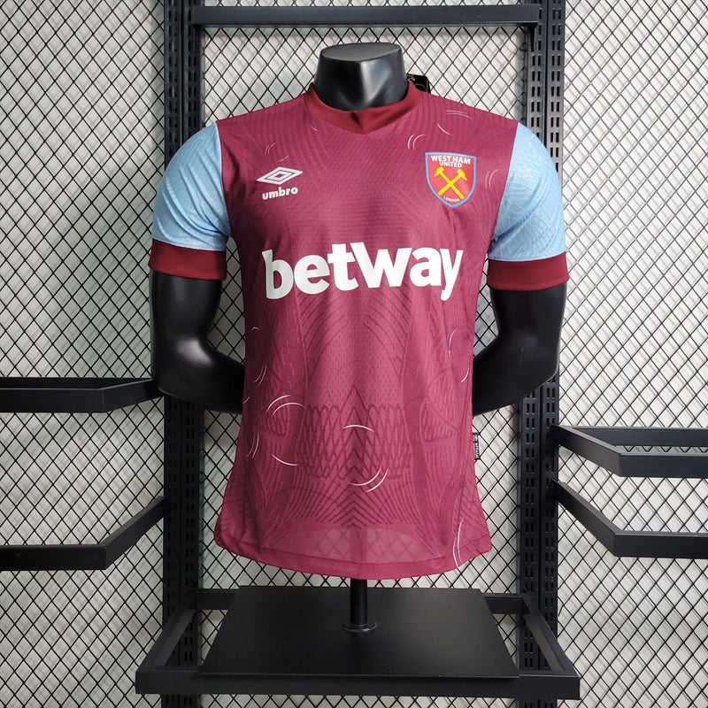 Camisa West Ham Home 23/24 - Umbro Jogador Masculino - Pk_imports_01 