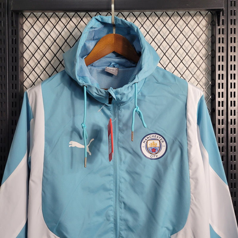 Jaqueta Corta Vento Manchester City 23/24 - Azul e Branca - Pk_imports_01 