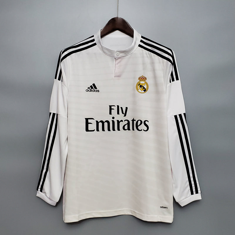 Camisa Real Madrid Titular 14/15 - Versão Retro Manga Comprida - Pk_imports_01 