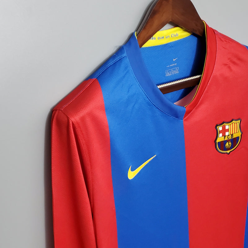 Camisa Barcelona Titular 06/07 - Versão Retro Manga Comprida - Pk_imports_01 