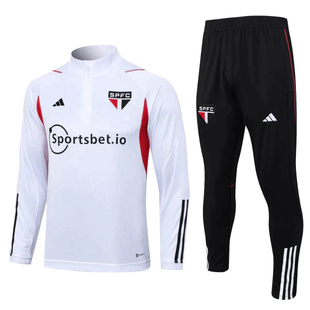 Conjunto de Treino São Paulo 2023 Branco/Preto - Pk_imports_01 