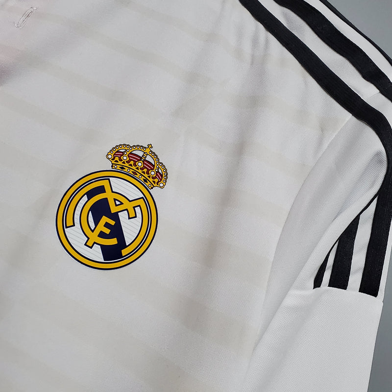 Camisa Real Madrid Titular 14/15 - Versão Retro Manga Comprida - Pk_imports_01 