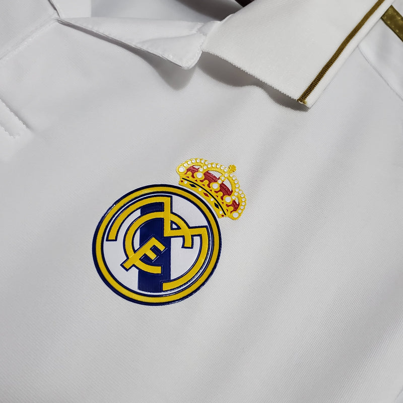 Camisa Real Madrid Titular 11/12 - Versão Retro Manga Comprida - Pk_imports_01 