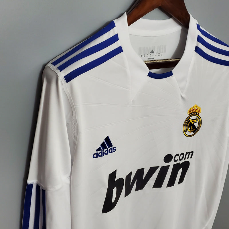 Camisa Real Madrid Titular 10/11 - Versão Retro Manga Comprida - Pk_imports_01 