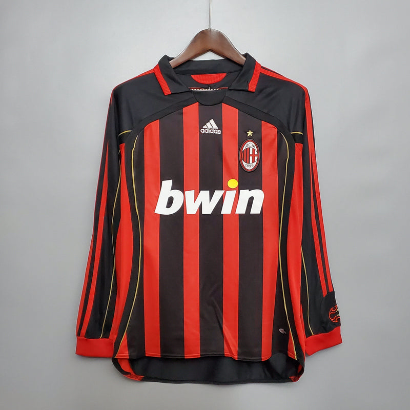 Camisa Milan 06/07 manga longa -  Versão Retro