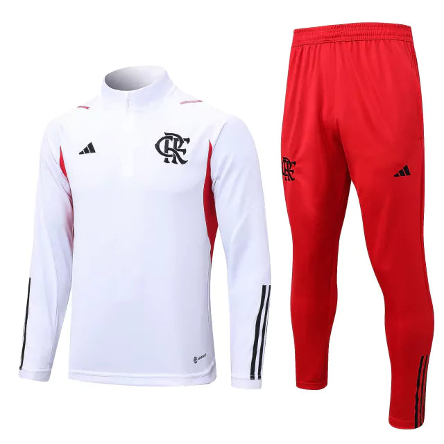 Conjunto de Treino do Flamengo 23/24 Branco - Pk_imports_01 