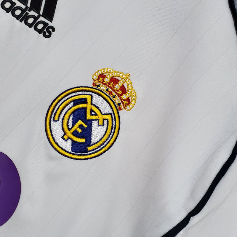 Camisa Real Madrid Titular 06/07 - Versão Retro Manga Comprida - Pk_imports_01 