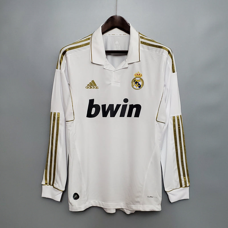 Camisa Real Madrid Titular 11/12 - Versão Retro Manga Comprida - Pk_imports_01 