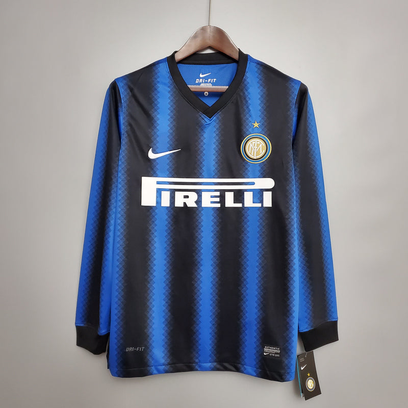 Camisa Inter de Milão Titular 10/11 - Versão Retro Manga Comprida - Pk_imports_01 