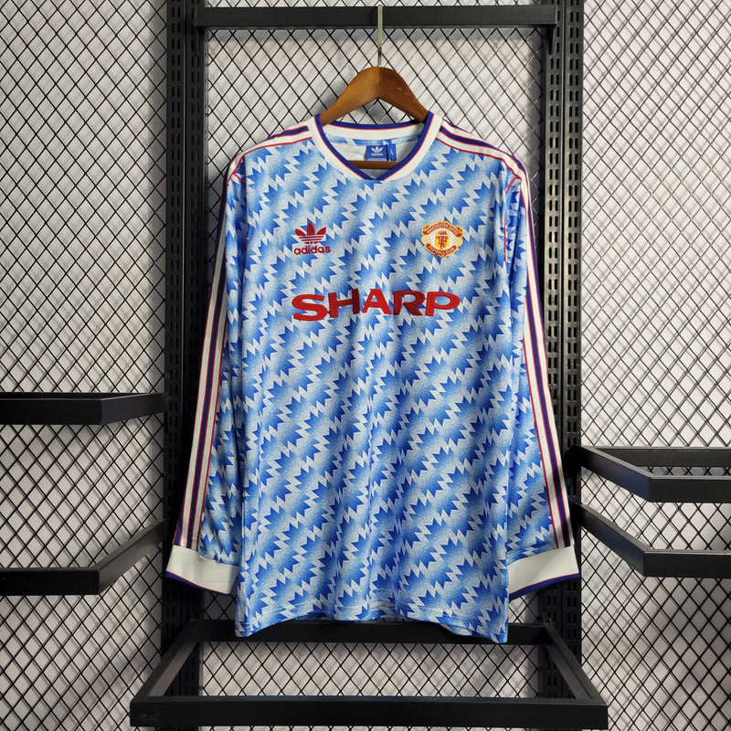 Camisa Manchester United Reserva 90/92 - Versão Retro Manga Comprida - Pk_imports_01 