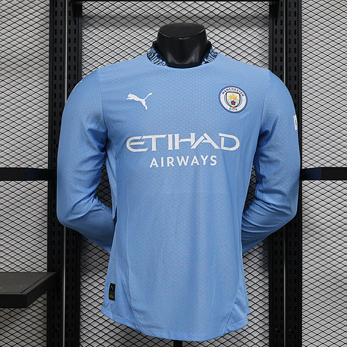 Camisa Manchester City manga longa  24/25 Puma - Versão jogador lançamento